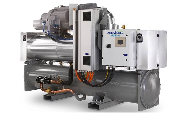 R515B is offered by Carrier in its Aquaforce water-cooled chillers and heat pumps