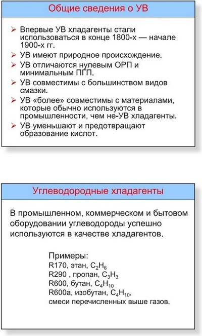 Углеводородные хладагенты Углеводородные хладагенты
