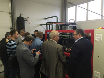 Workshop on organization of manufacture of CO2 refrigerating equipment and presentation of a working model of a CO2 refrigerating unit for a retail food store