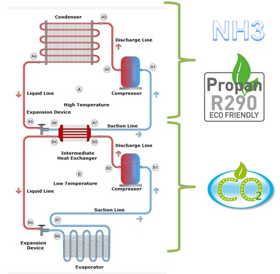 Cascade direct evaporation system