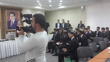 Students of Ashgabat college No. 4 held the first skill building session using the stand and rapid-response analyzer that determines the refrigerant type and composition